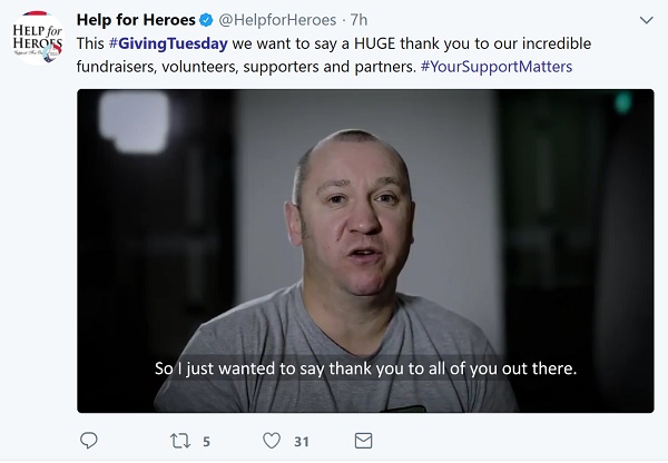 Help for Heroes thank you video